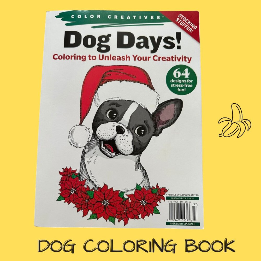 🆕 Color Creatives Dog Days Christmas Coloring Book 2023